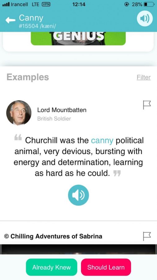 Example usage of a word