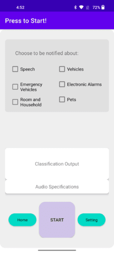 ImmerseGuard app screen